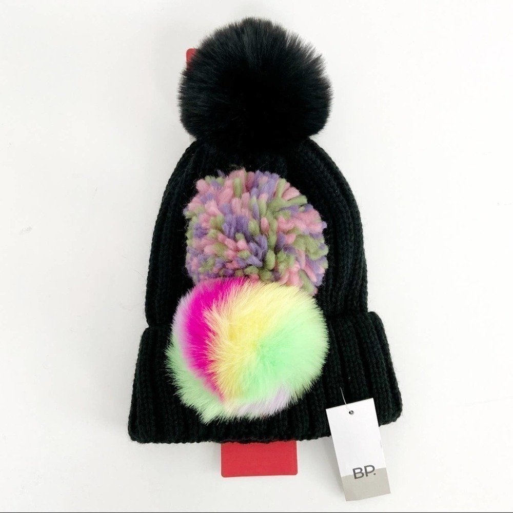 BP Beanie with 3 Interchangeable Poms